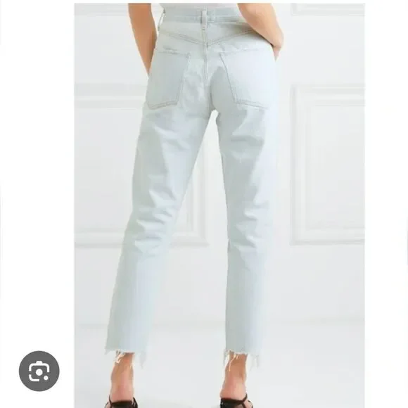 Agolde Jaime High Rise Classic Meadow Button Fly Light Wash US 26 - Picture 3 of 10